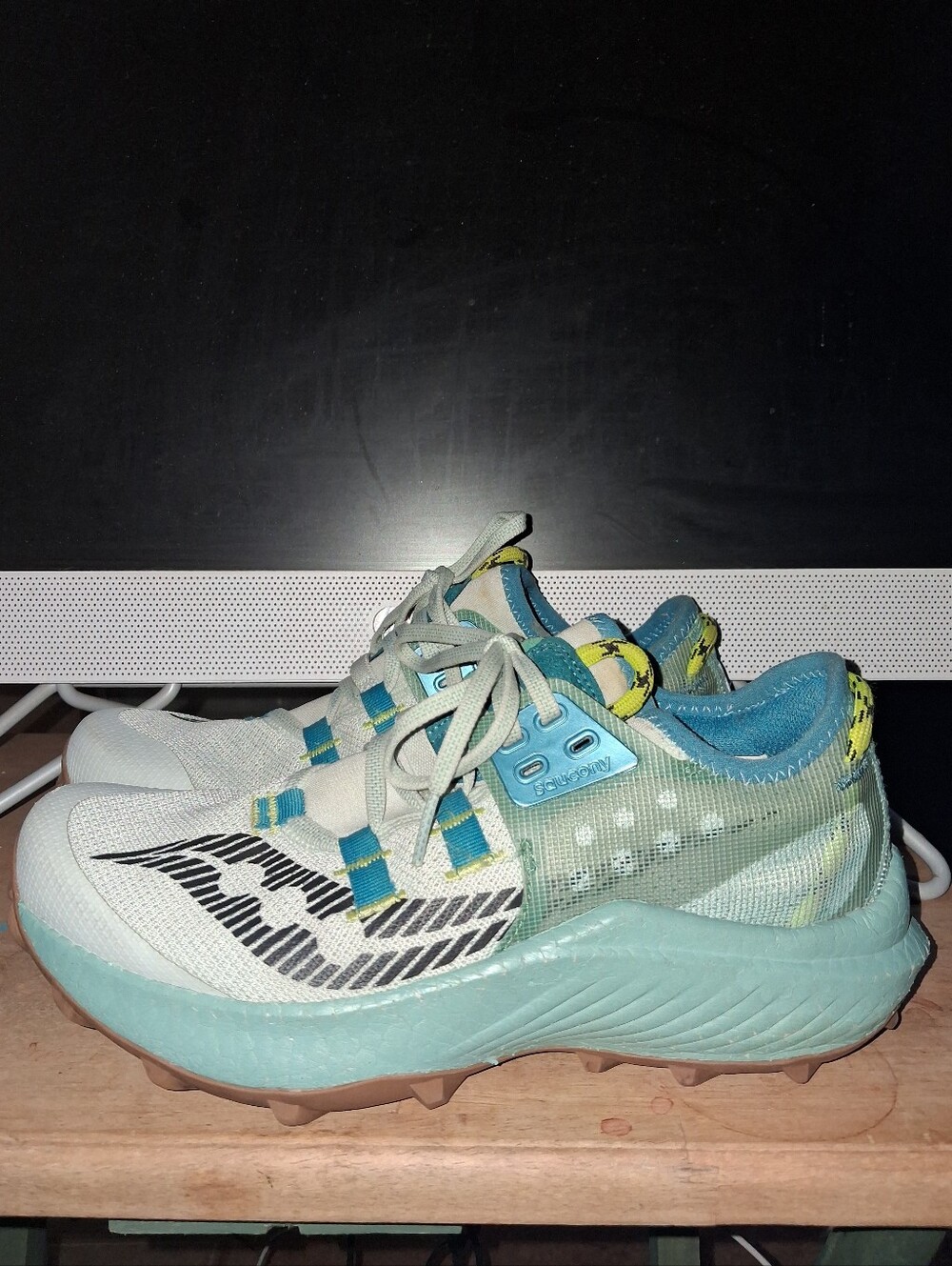 Saucony Endorphin Rift Trail Running Shoes - Teal Blue Size 9